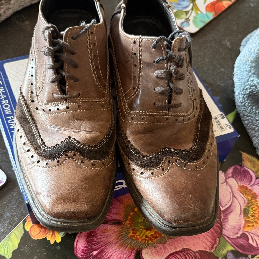 Robert Wayne Two-Tone Brown Oxfords